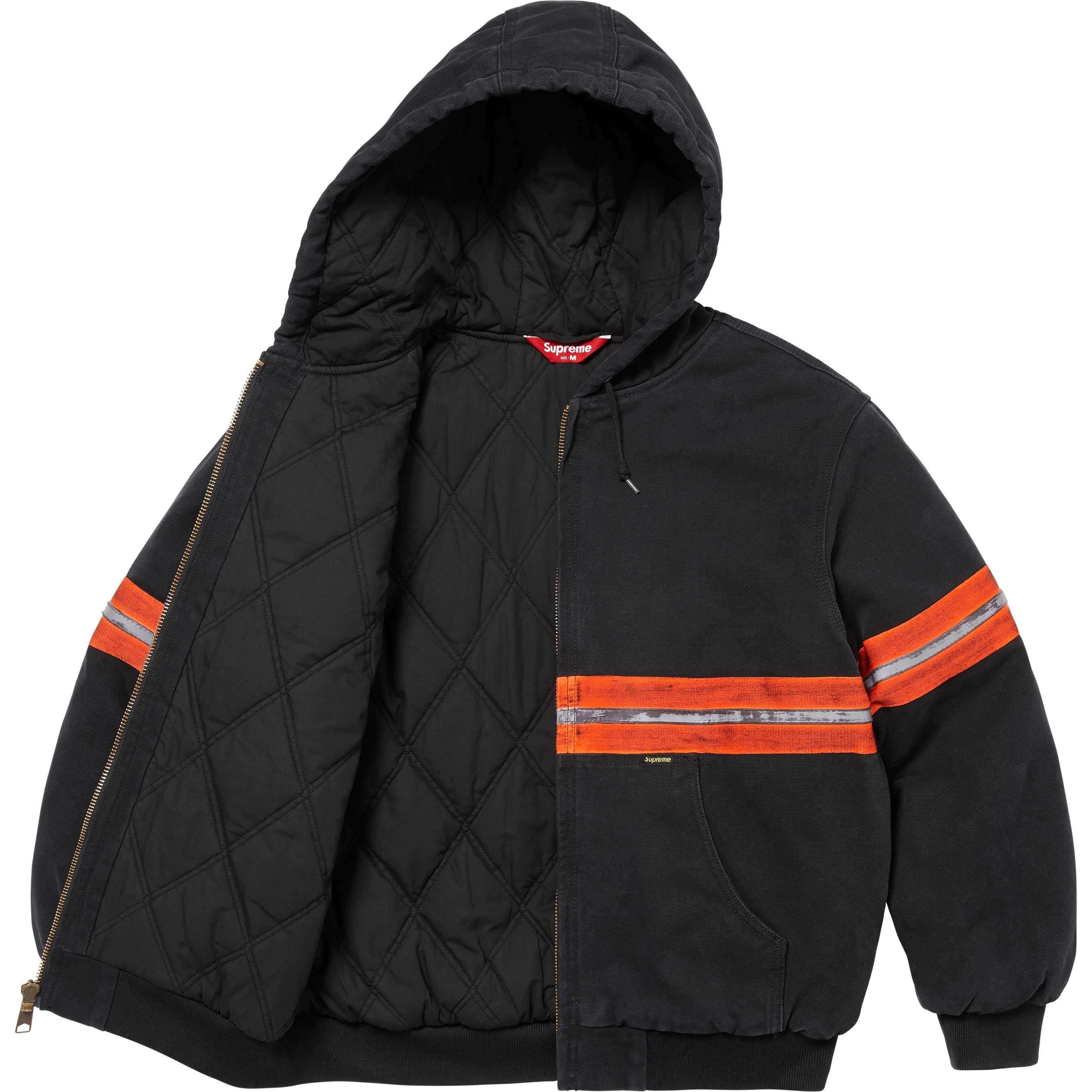 Reflective Stripe Hooded Work Jacket view 17